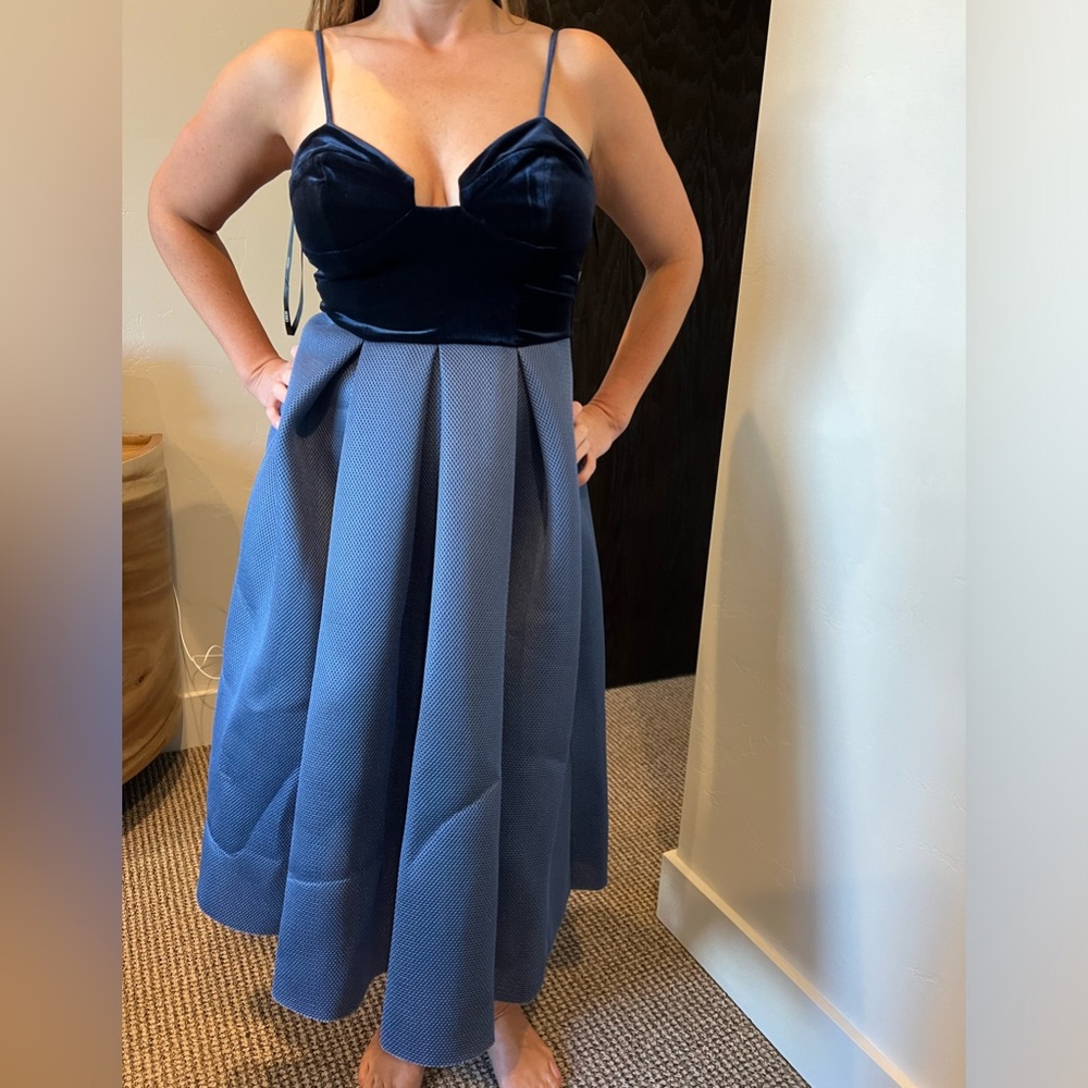 ASOS dress with velvet-like top.